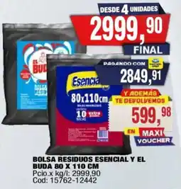 Maxiconsumo Esencial bolsa residuos y el buda oferta
