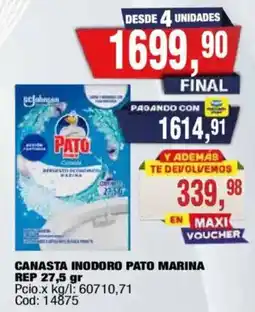 Maxiconsumo Pato canasta inodoro marina oferta