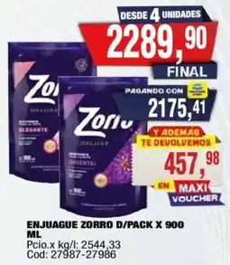 Maxiconsumo Zorro enjuague oferta