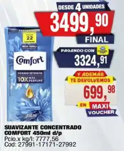 Maxiconsumo Comfort suavizante concentrado oferta