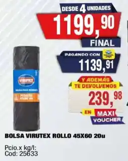 Maxiconsumo Virutex bolsa para residuos oferta