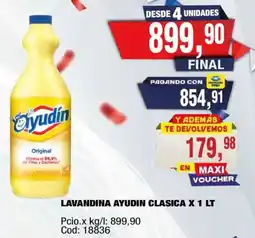 Maxiconsumo Ayudín lavandina clásica oferta