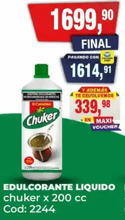 Maxiconsumo Chuker edulcorante liquido oferta