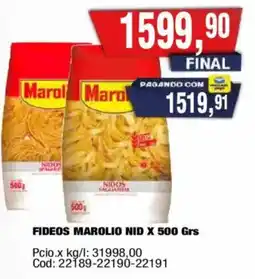 Maxiconsumo Marolio fideos nid oferta