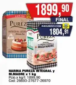 Maxiconsumo Pureza harina integral y masa madre oferta