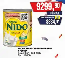 Maxiconsumo Nestle leche en polvo nido f.grow oferta