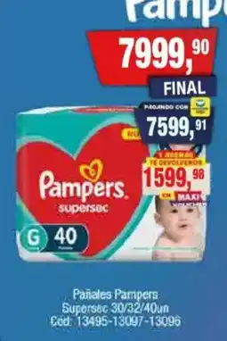 Maxiconsumo Pampers pañales supersec oferta