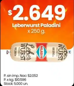 Changomas Paladini leberwurst oferta