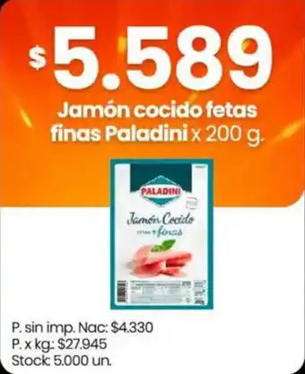 Paladini jamón cocido fetas finas