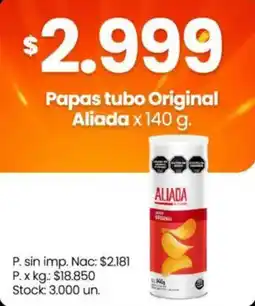 Changomas Aliada papas tubo original oferta