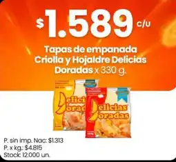 Changomas Delicias tapas de empanada criolla y hojaldre oferta
