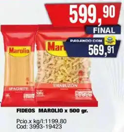 Maxiconsumo Marolio fideos oferta