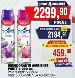 Maxiconsumo Poett desodorante ambiente oferta