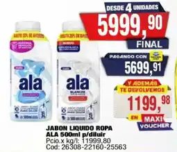 Maxiconsumo Ala jabon liquido ropa oferta