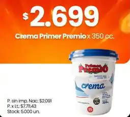 Changomas Primer premio crema oferta