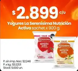 Changomas La serenisima yogures nutricion activa oferta