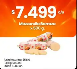 Changomas Barraza mozzarella oferta