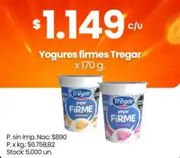 Changomas Tregar yogures firmes oferta