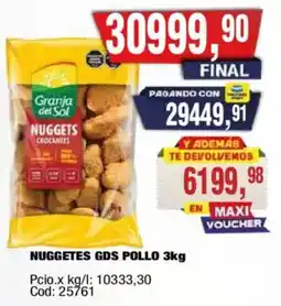 Maxiconsumo Granja del Sol nuggets crocantes oferta