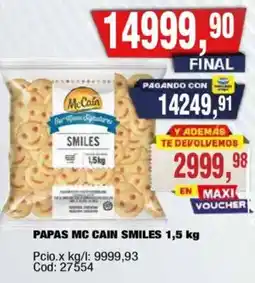 Maxiconsumo McCain papas smiles oferta