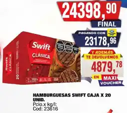 Maxiconsumo Swift hamburguesas clásica oferta