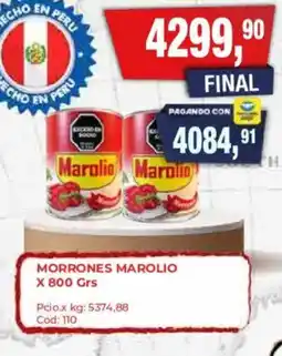 Maxiconsumo Marolio morrones oferta