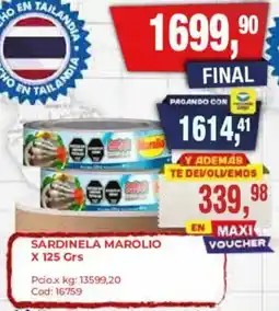 Maxiconsumo Marolio sardinelas oferta