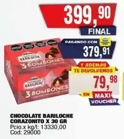 Maxiconsumo Bariloche bombones oferta