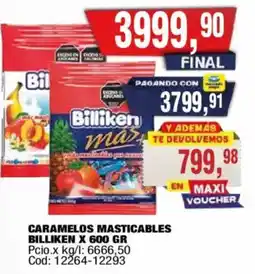 Maxiconsumo Billiken caramelos masticables oferta