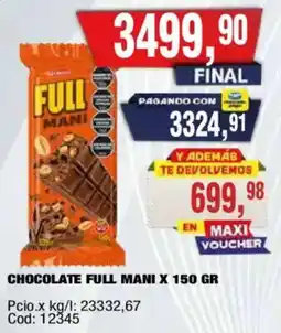 Maxiconsumo Full mani chocolate oferta