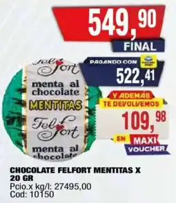 Maxiconsumo Felfort chocolate mentita oferta