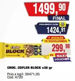 Maxiconsumo Cofler block oferta