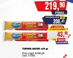 Maxiconsumo Arcor turrón maní oferta