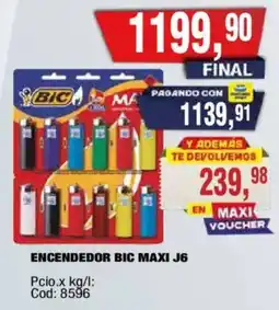 Maxiconsumo Bic encendedor maxi j6 oferta