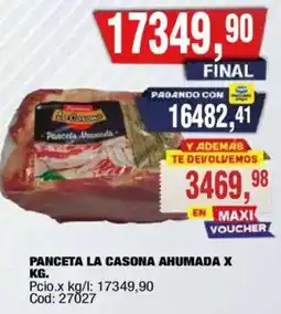 Maxiconsumo La casona panceta ahumada oferta