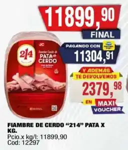 Maxiconsumo 214 fiambre de cerdo pata oferta
