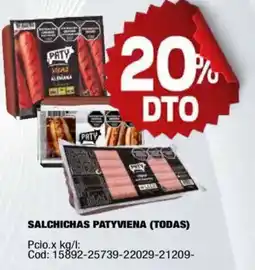 Maxiconsumo Paty salchichas patyvienna oferta