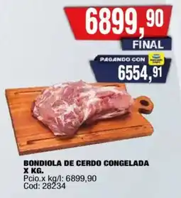 Maxiconsumo Bondiola de cerdo congelada oferta