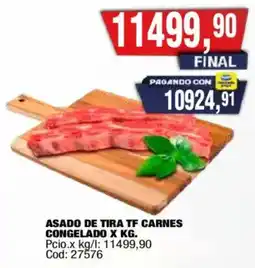 Maxiconsumo Carnes asado de tira tf oferta