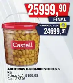 Maxiconsumo Castell aceitunas d.nicanor verdes oferta