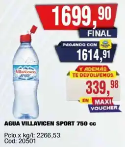 Maxiconsumo Villavicencio agua sport oferta