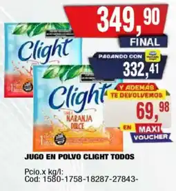 Maxiconsumo Clight jugo en polvo clight todos oferta