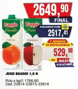 Maxiconsumo Baggio jugo pronto oferta
