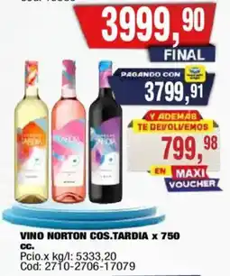 Maxiconsumo Vino norton cos.tardia oferta