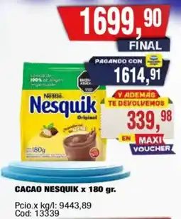 Maxiconsumo Nesquik cacao oferta