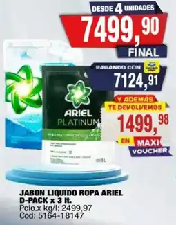 Maxiconsumo Ariel jabon liquido ropa oferta