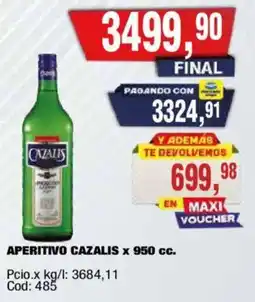 Maxiconsumo Cazalis aperitivo oferta