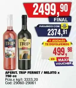 Maxiconsumo Trip aperitivo / mojito oferta