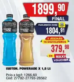 Maxiconsumo Powerade isotón oferta