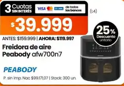 Changomas Peabody freidora de aire afw700n7 oferta